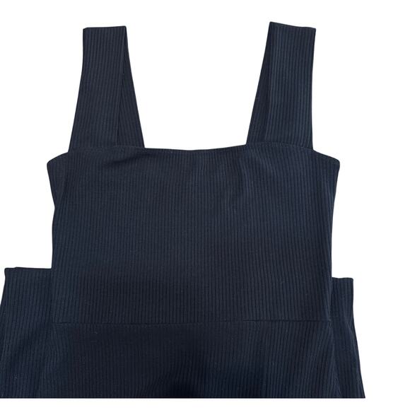 Reformation Cassi Black Square Neck Ribbed Knit Midi Size S - Picture 7 of 15